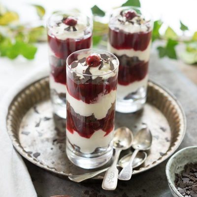 Kupa me pandispanjë dhe qershi Kupa me pandispanjë dhe qershi