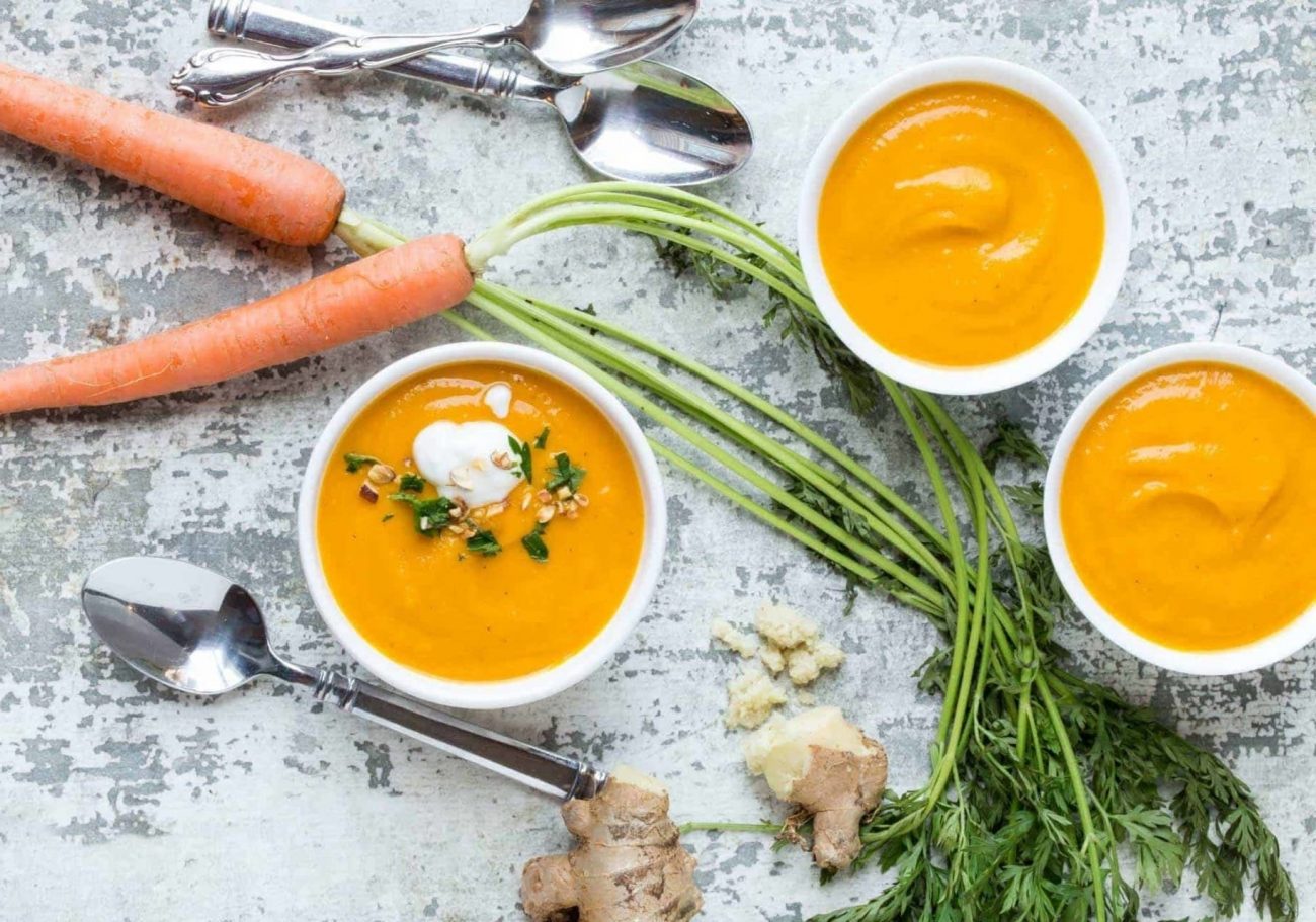 Supë me karrota dhe xhinxher