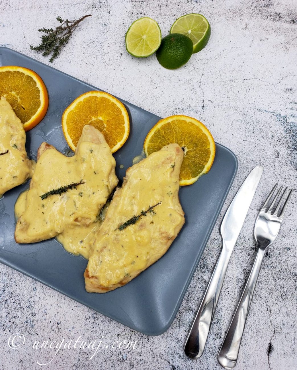 Fileto gjeli deti në salcë agrumesh dhe mjaltë