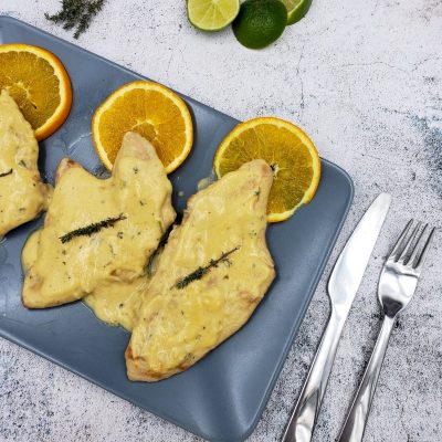 Fileto gjeli deti në salcë agrumesh dhe mjaltë